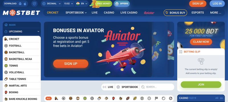 Mostbet website in Bangladesh